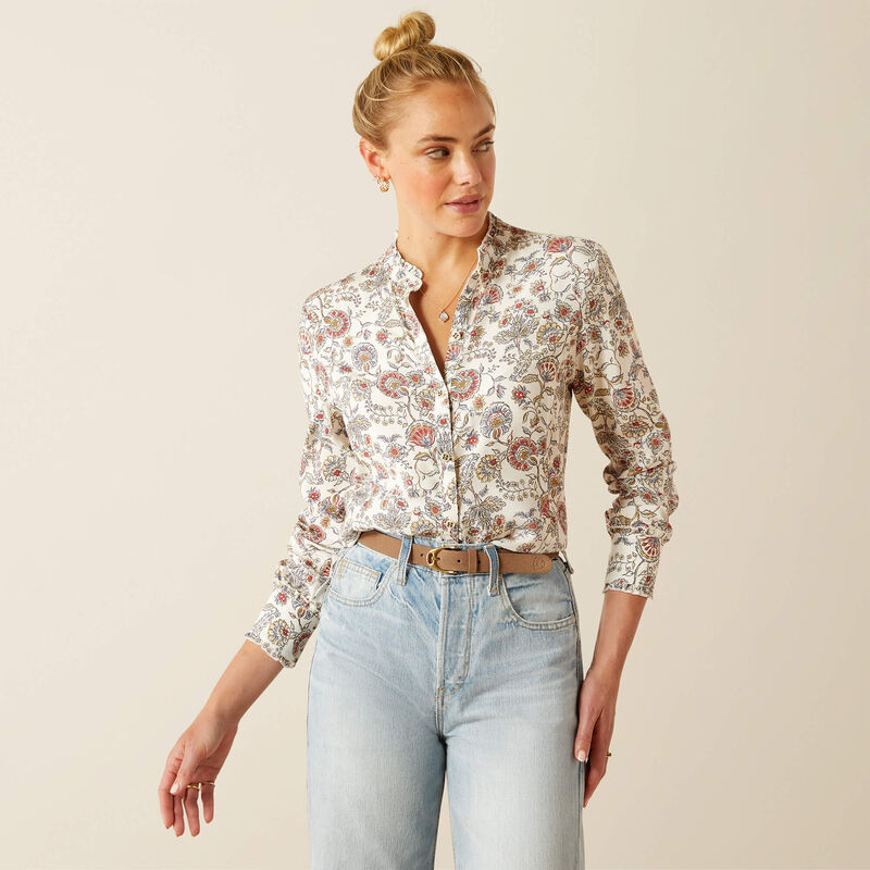 Boomerang Equestrian - Ariat Ladies Clarion Blouse Paisley Perennial