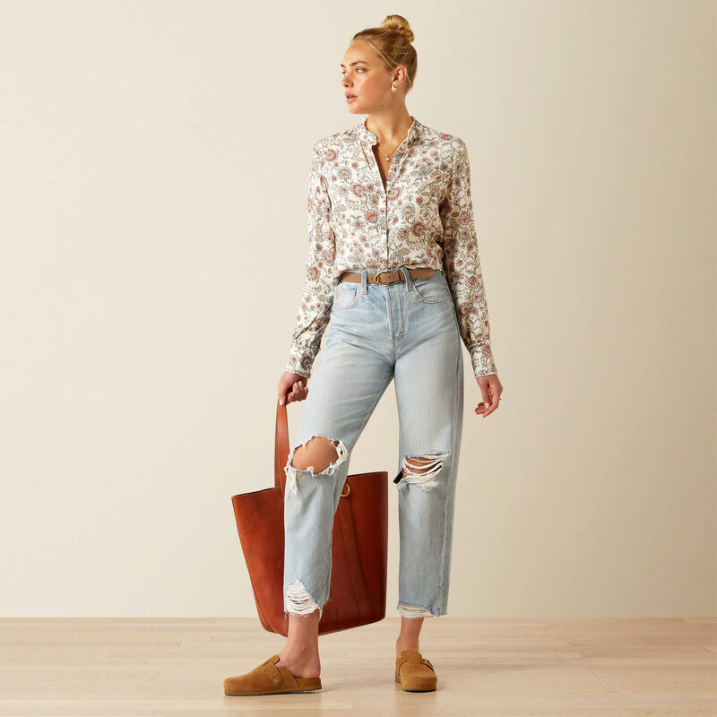 Boomerang Equestrian - Ariat Ladies Clarion Blouse Paisley Perennial