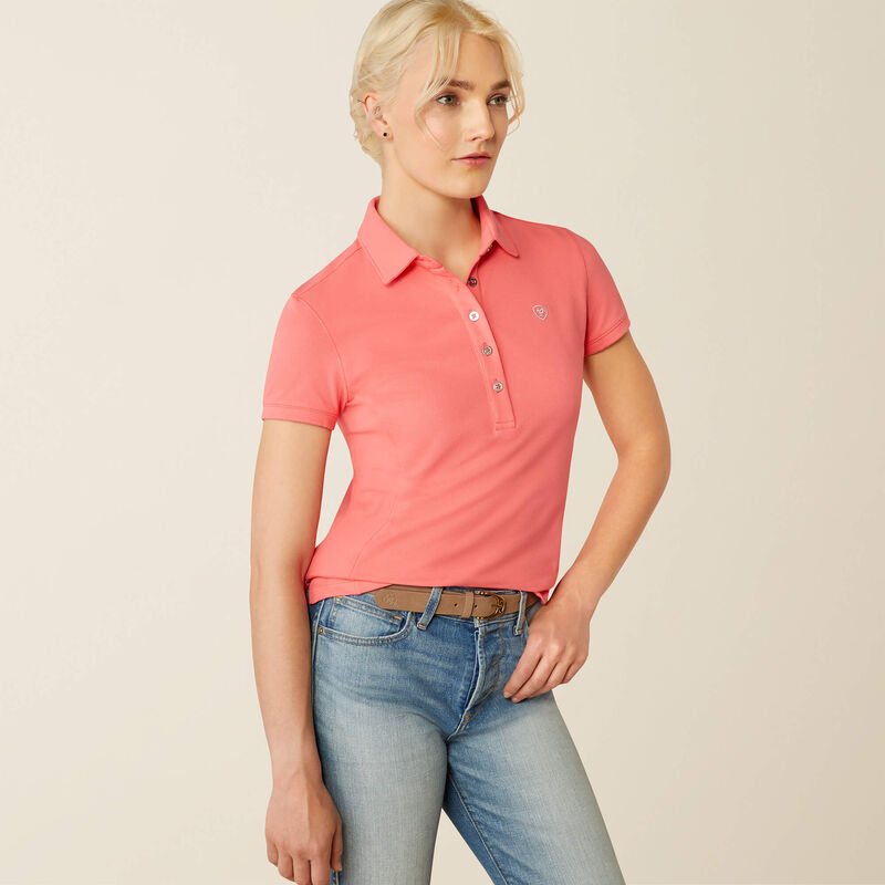 Boomerang Equestrian - Ariat Ladies Prix 3.0 Polo Coral Paradise