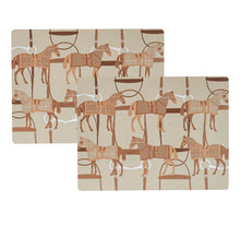  Adamsbro Table Mats 6 Horses Beige