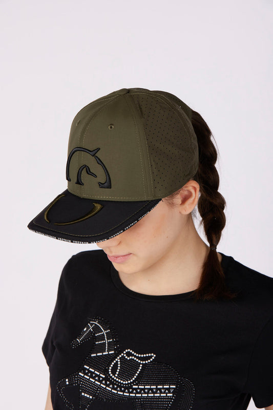 Boomerang Equestrian - Vestrum Ladies Salerno Cap Olive Gold