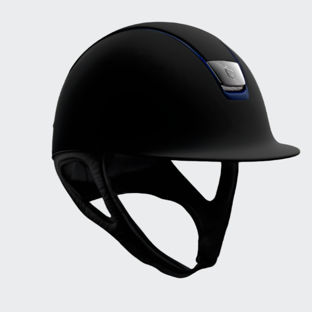 Samshield Custom | 2.0 Shadowmatt Black | Metallic Blue Trim