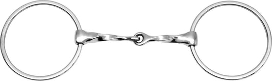 Feeling Twisted Loose Ring Snaffle Bit With Large Rings