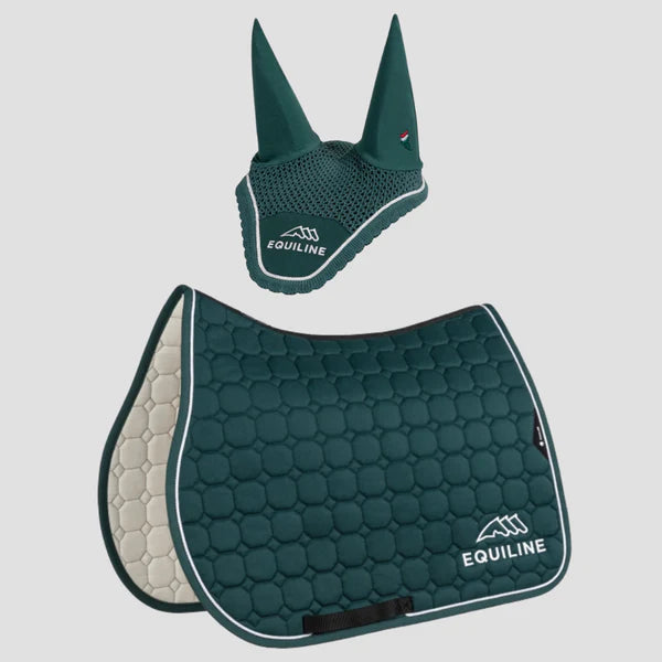 Combiset Outline Jumping Saddle Pad & Fly Hood - Green - Boomerang ...