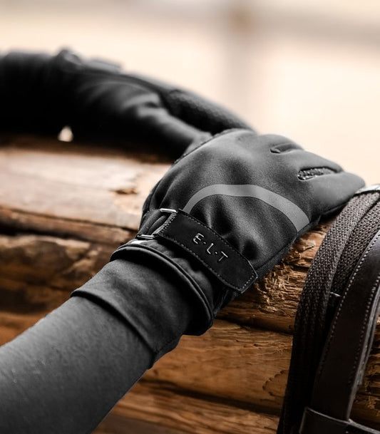 Boomerang Equestrian - Locarno Water Resistant Riding Gloves Black