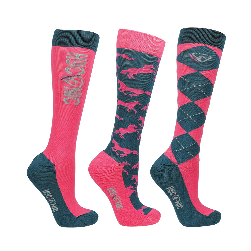 HyCONIC Pattern Socks Blue/Coral