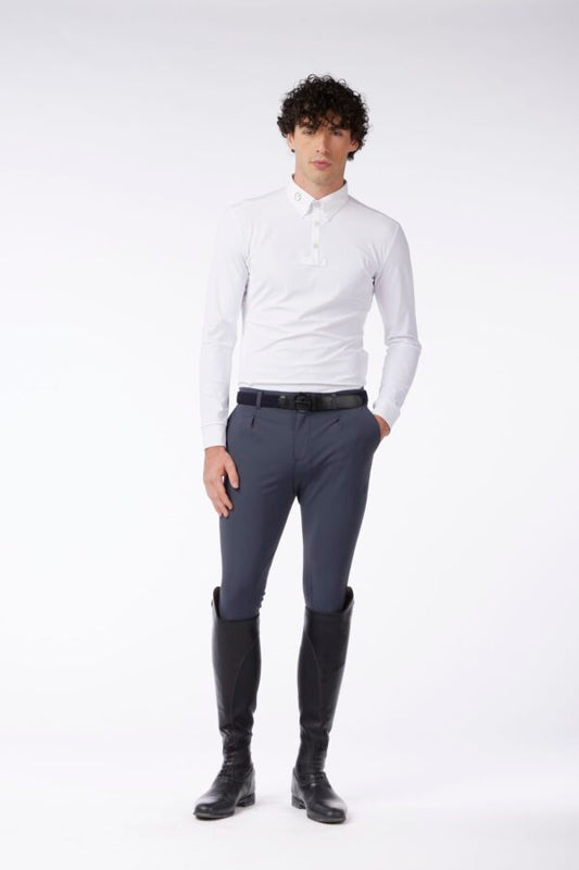 Boomerang Equestrian - Vestrum Men's Knee Grip TK Fabric Breeches Stelvio Navy