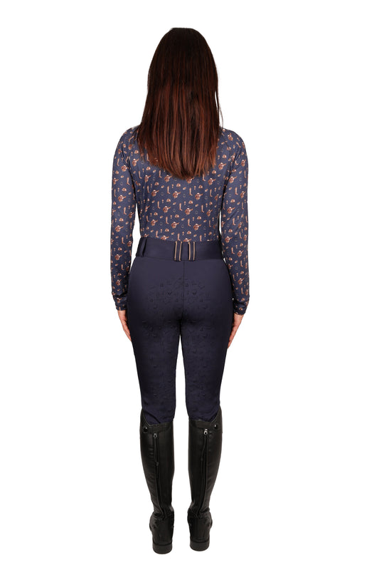 Boomerang Equestrian - HY Elevate Country Baselayer Navy