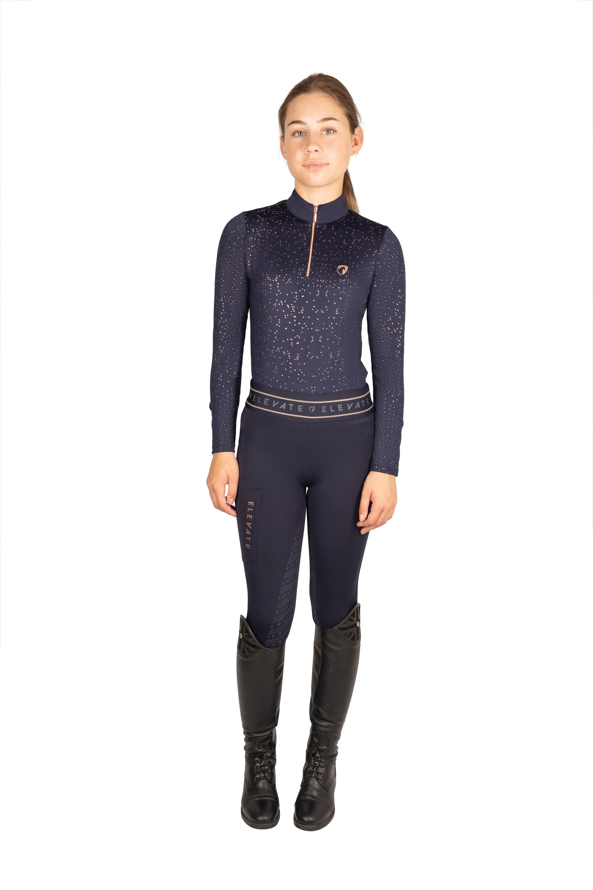 Boomerang Equestrian - HY Elevate Allure Mizs Baselayer Navy