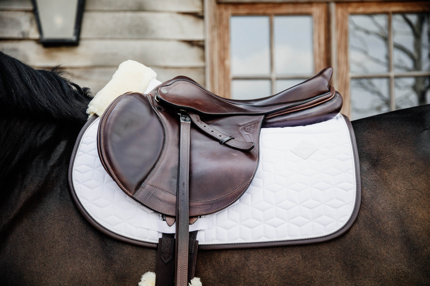 Kentucky Skin Friendly Saddle Pad White Star Quilting