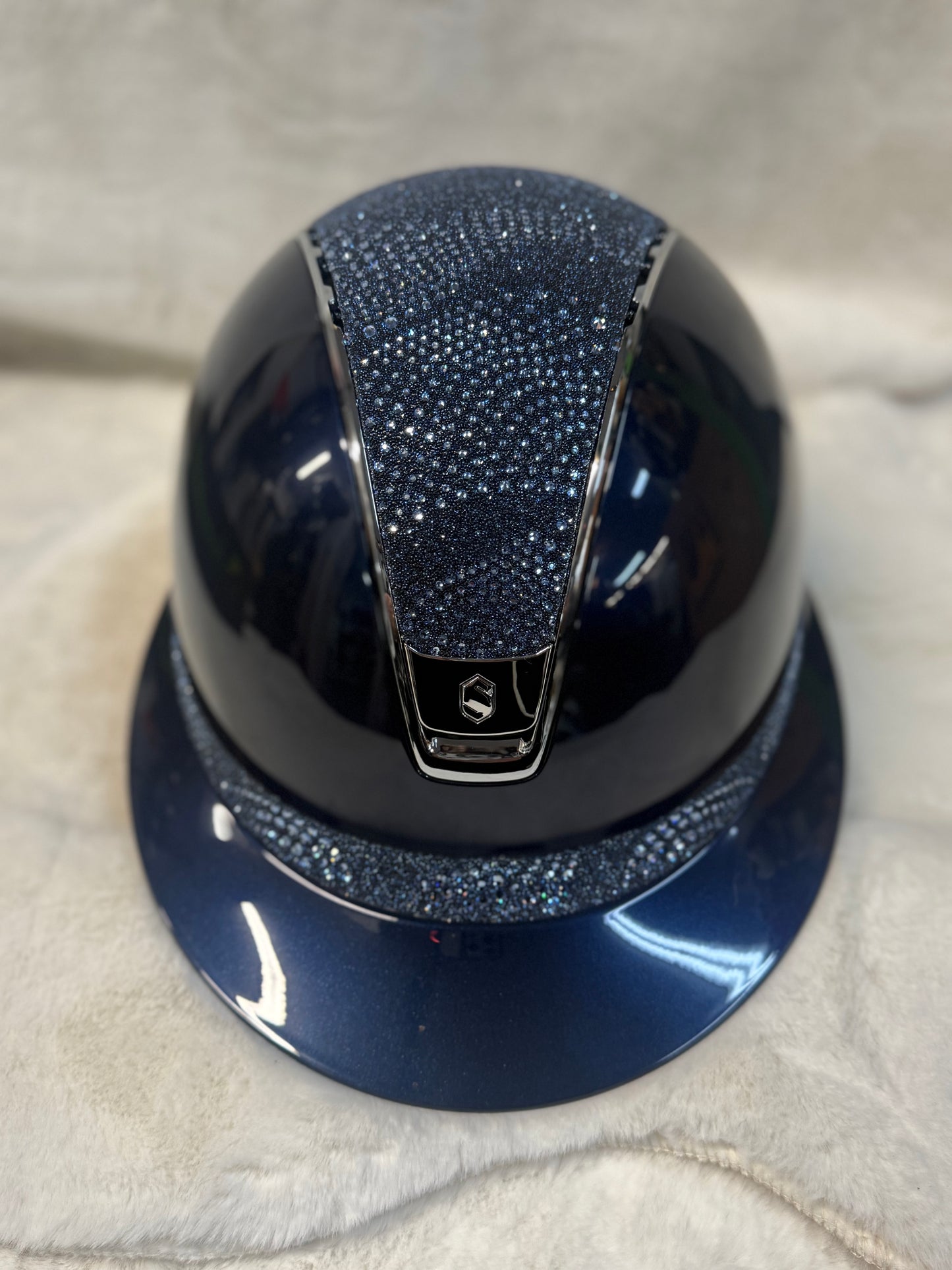Samshield Miss Shield V2 2.0 Gloss Navy Helmet Crystal Intarsia
