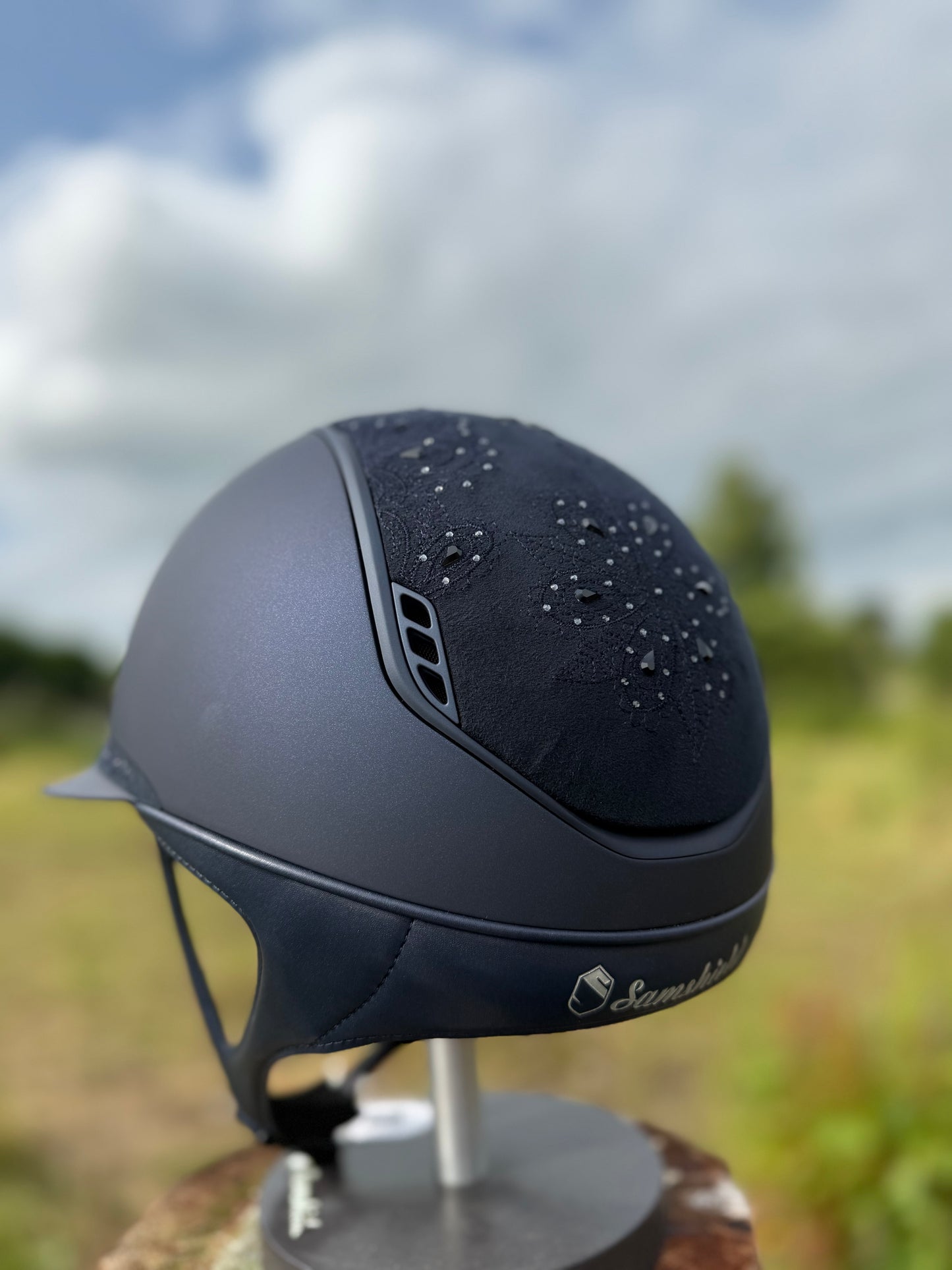 Samshield Miss Shield V2 2.0 Helmet Navy Crystal Bloom