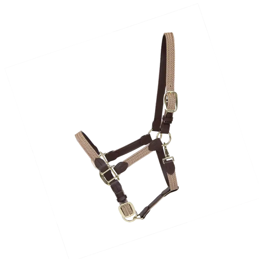 Boomerang Equestrian - Kentucky Plaited Nylon Halter Beige