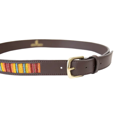 Boomerang Equestrian - Kentucky Handmade Pearls Belt Orange