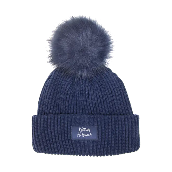 Kentucky Beanie Pom Pom Navy