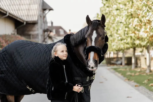 Boomerang Equestrian - Kentucky Sheepskin Shipping Halter Black