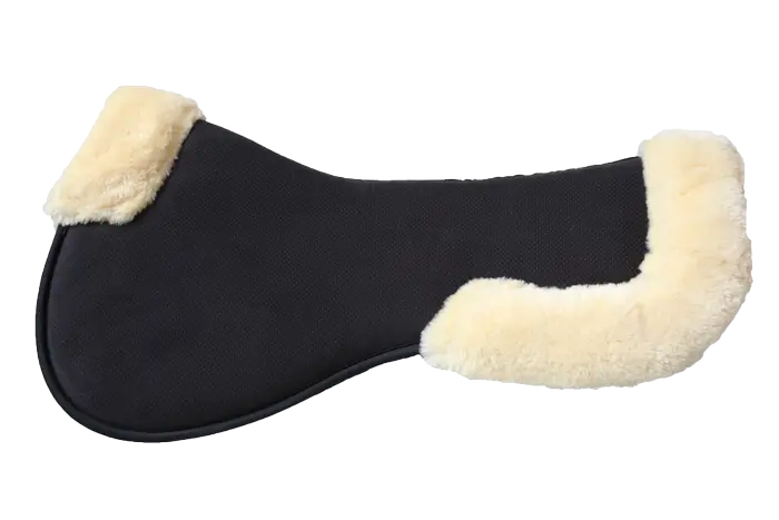 Boomerang Equestrian - Kentucky Natural Sheepskin Anatomical Half Pad Black