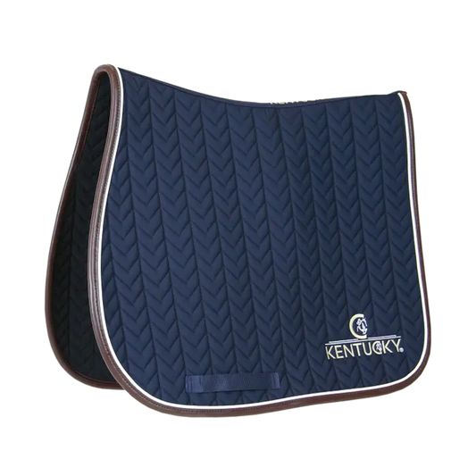 Boomerang Equestrian - Kentucky Leather Fishbone Saddle Pad Showjumping Navy