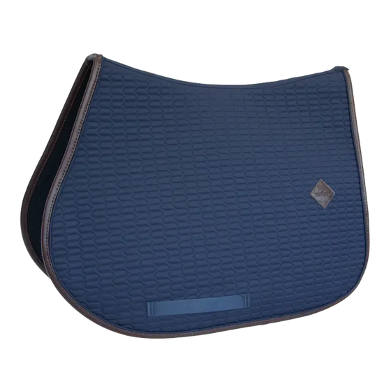 Kentucky Saddle Pad Leather Colour Edition Jumping Navy Pony