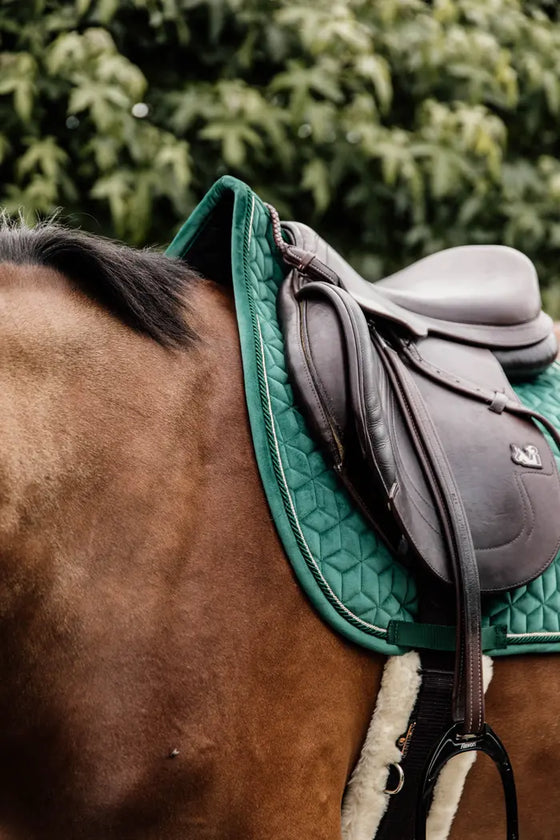 Kentucky Saddle Pad Velvet Jumping Dark Green