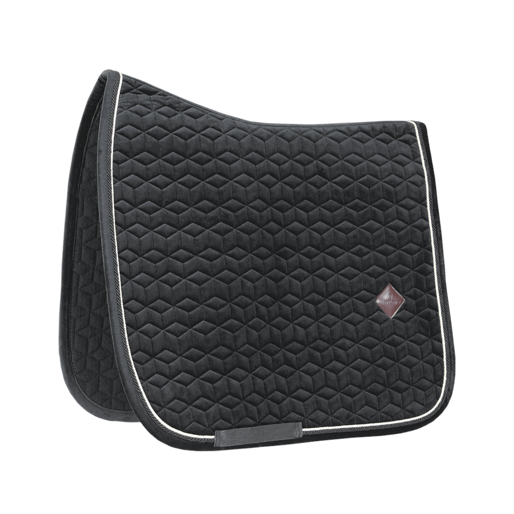 Black saddlepad on a white background