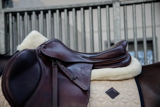 Boomerang Equestrian - Kentucky Half Pad Impact Equalizer Sheepskin Black 10 mm