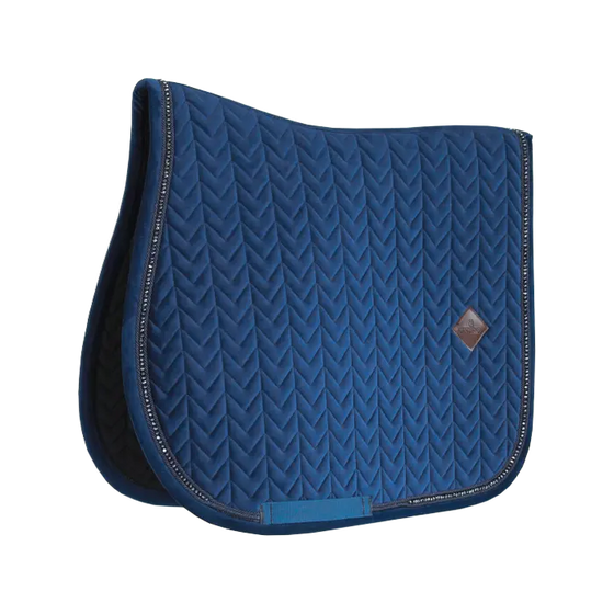 Kentucky Saddle Pad Velvet Pearls Jumping Navy