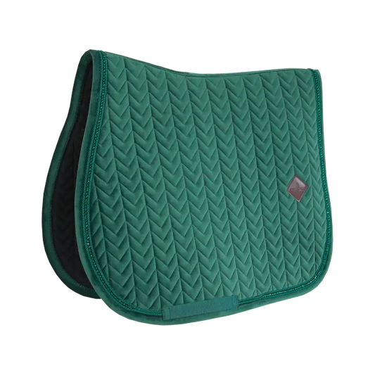 Boomerang Equestrian - Kentucky Saddle Pad Velvet Pearls Jumping Pine Green