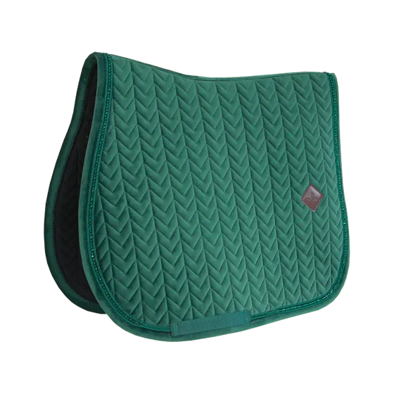 Kentucky Saddle Pad Velvet Pearls Jumping Pine Green