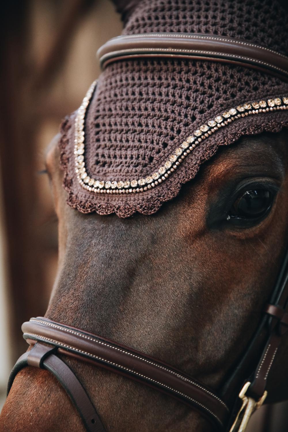 Fly Veil Wellington Stone & Pearl | Kentucky Horsewear | luxury — Image 16