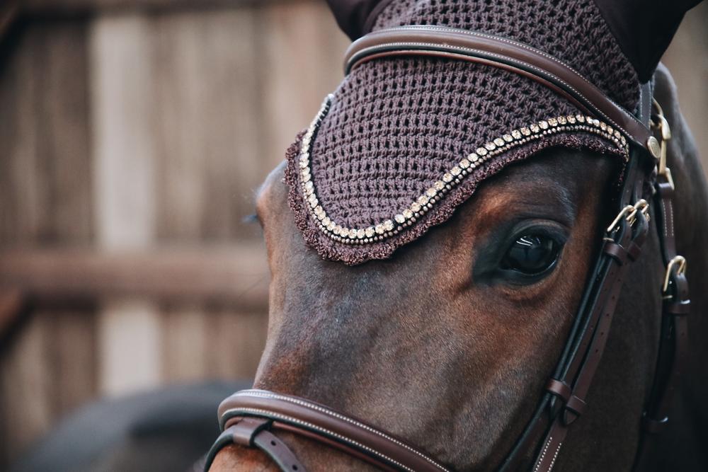 Fly Veil Long Stone & Pearl | Kentucky Horsewear | Durability — Image 18