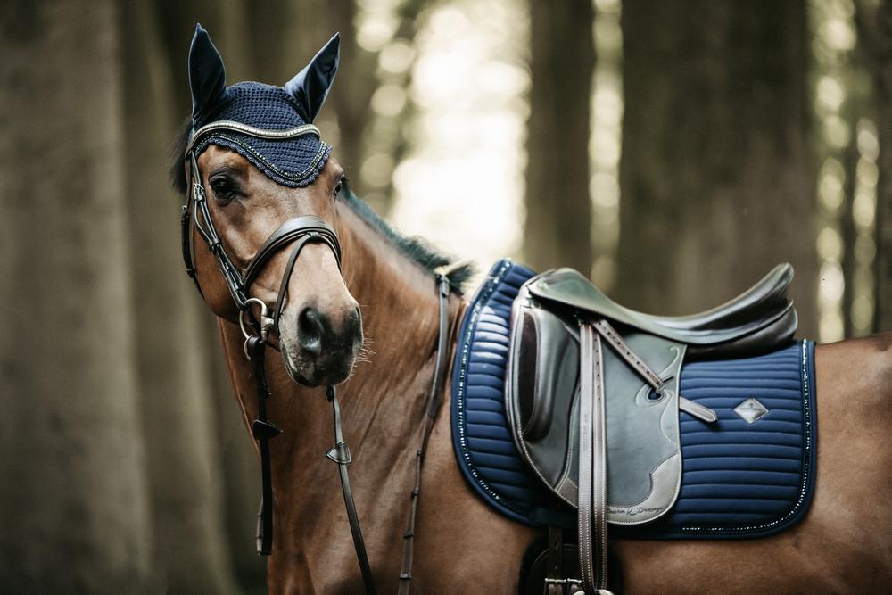 Fly Veil Long Stone & Pearl | Kentucky Horsewear | Durability — Image 11