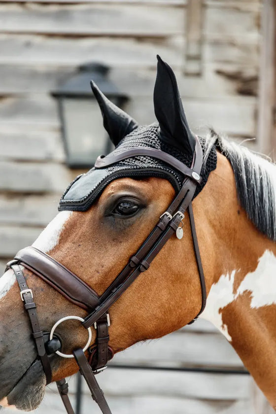 Kentucky Fly Veil Wellington Velvet Pearls Black