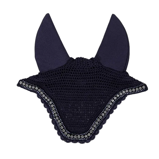 Boomerang Equestrian - Kentucky Wellington Fly Veil Big Stone & Pearl Navy