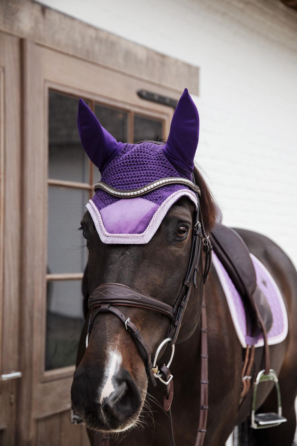 Fly Veil Wellington Velvet Contrast | Kentucky Horsewear | luxuriousvelvet — Image 3