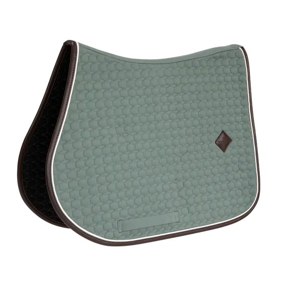 Kentucky Saddle Pad Classic Leather Jumping Dusty Green