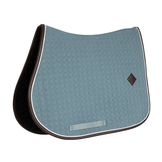 Kentucky Saddle Pad Classic Leather Jumping Dusty Blue