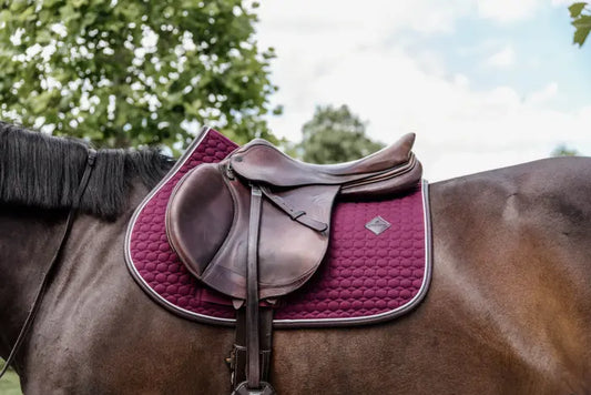 Boomerang Equestrian - Kentucky Saddle Pad Classic Leather Jumping Bordeaux