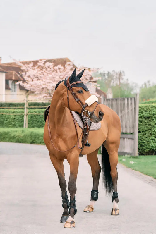 Boomerang Equestrian - Kentucky Sheepskin Noseband Cover Natural