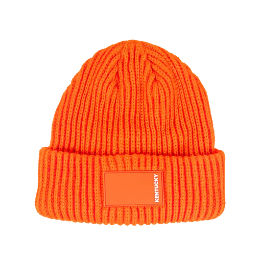 Boomerang Equestrian - Kentucky Beanie With Rubber Logo Orange