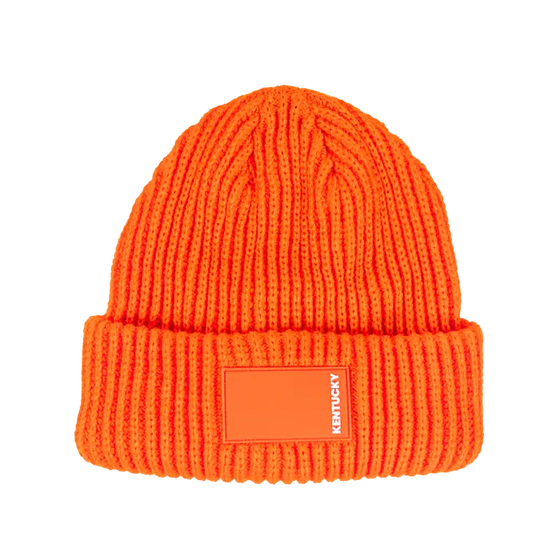 Kentucky Beanie With Rubber Logo Orange