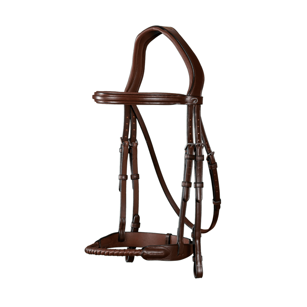 Leather Covered Rope Noseband Bridle NE | Dy'on | Durability — Image 2
