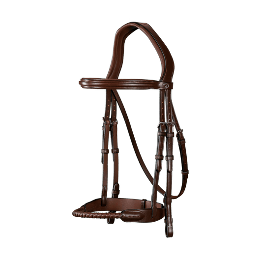 Leather Covered Rope Noseband Bridle NE | Dy'on | Durability — Image 2
