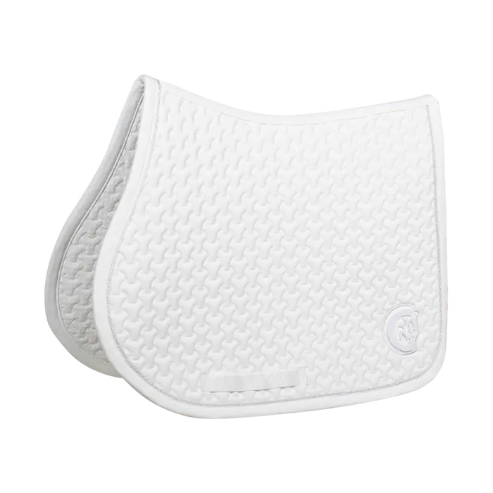 Boomerang Equestrian - Kentucky Saddle Pad Dressage Plaited 3D Logo White