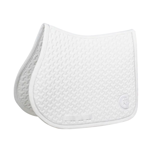 Boomerang Equestrian - Kentucky Saddle Pad Dressage Plaited 3D Logo White
