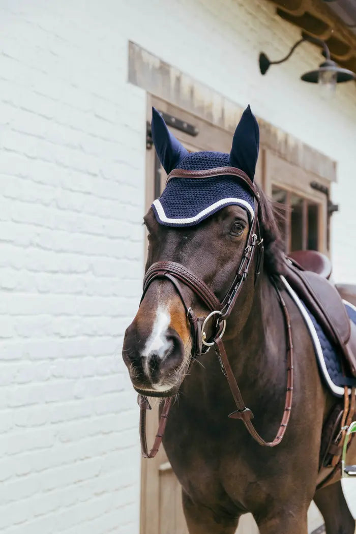 Boomerang Equestrian - Kentucky Fly Veil Wellington With Plaited Cord Navy
