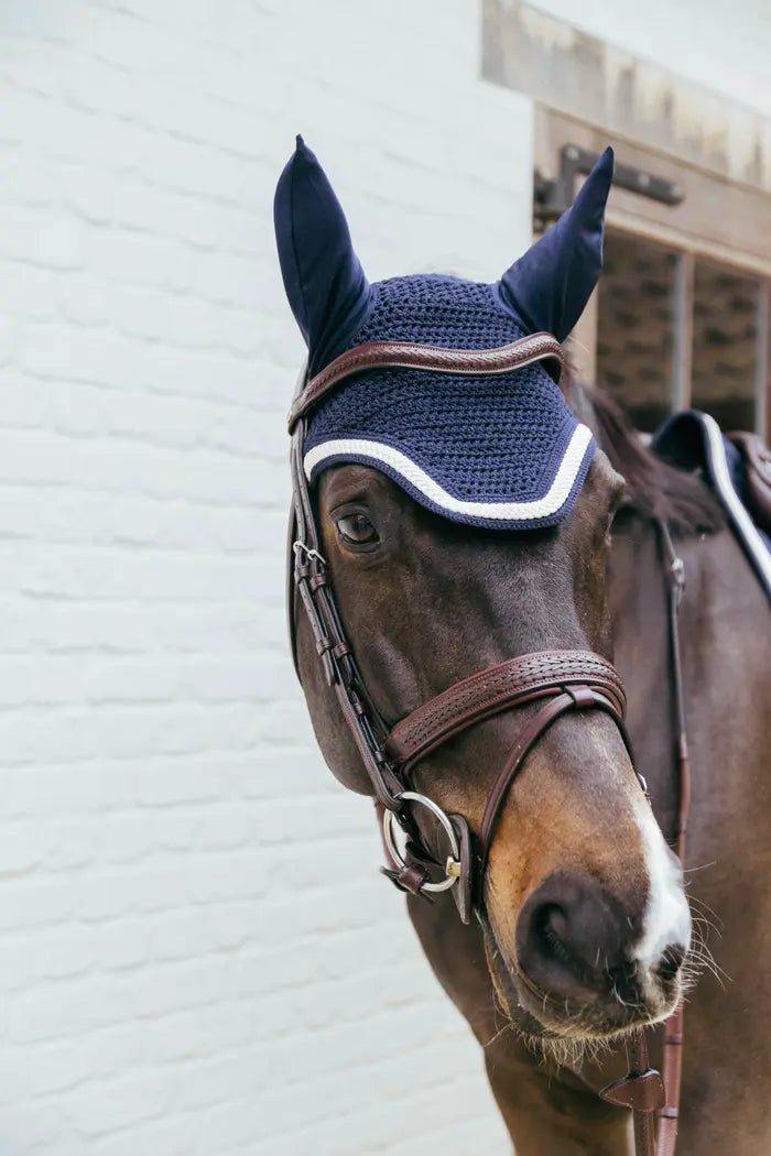 Boomerang Equestrian - Kentucky Fly Veil Wellington With Plaited Cord Navy