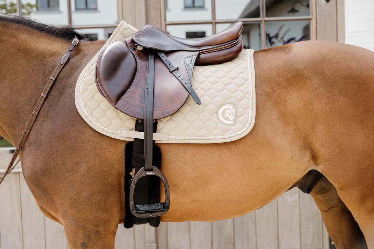 Kentucky Saddle Pad Onion Quilt 3D Logo Jumping Beige