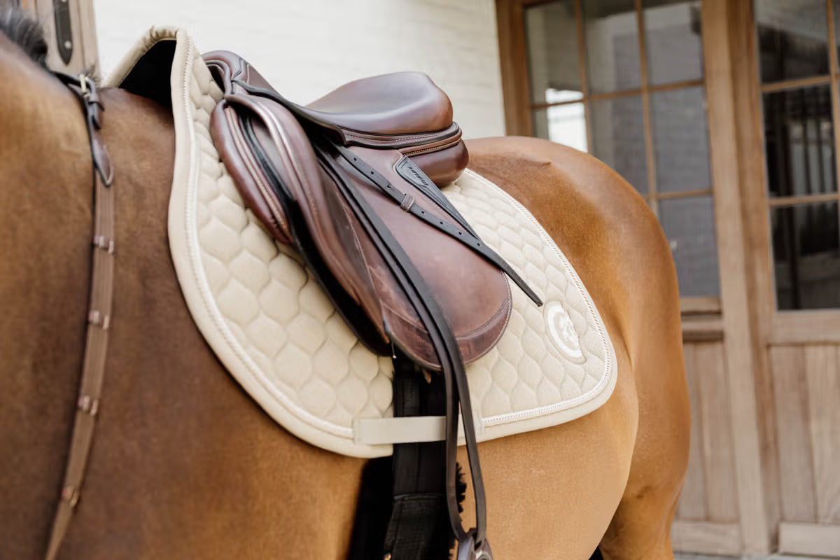 Kentucky Saddle Pad Onion Quilt 3D Logo Jumping Beige