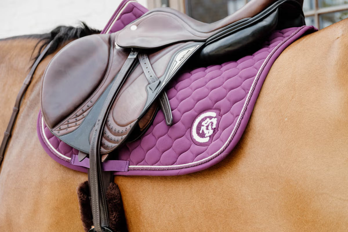 Kentucky Saddle Pad Onion Quilt 3D Logo Jumping Purple